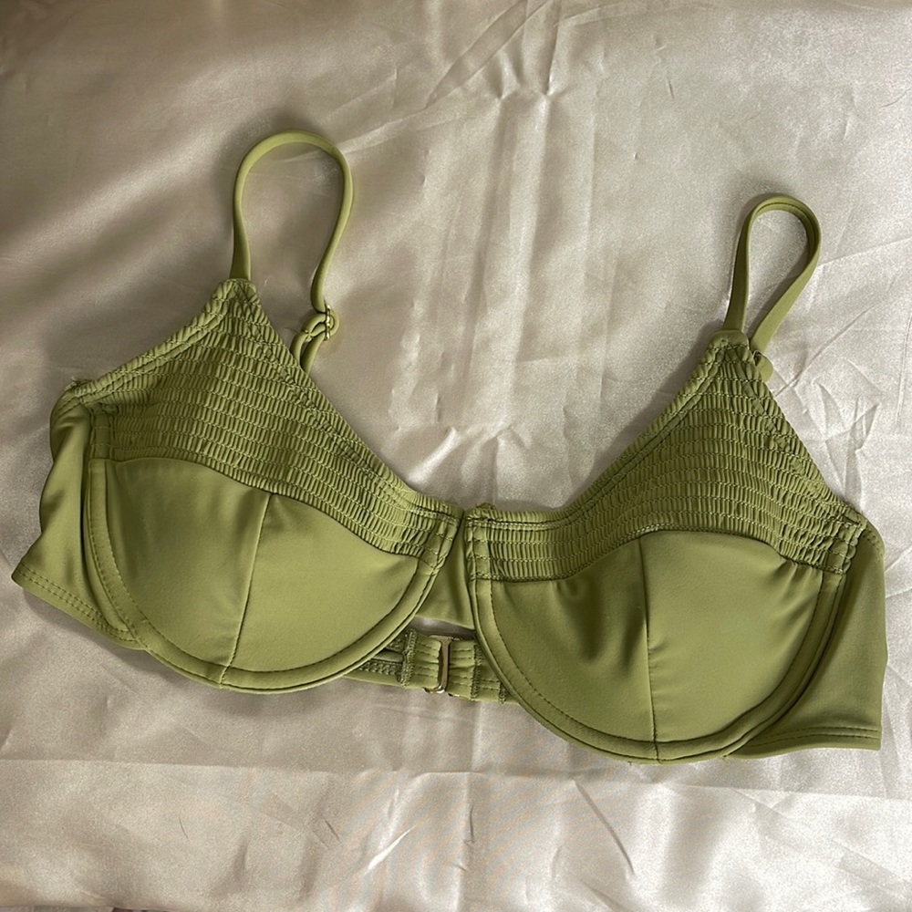 Xhilaration Olive Green Bikini Swimsuit Bathing suit Top